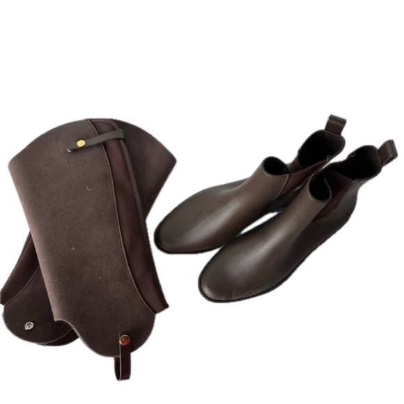MELISSA 2 in 1 Riding Special Boots Rain Boots Size 40UK Brown Removable Flocked - Picture 12 of 13